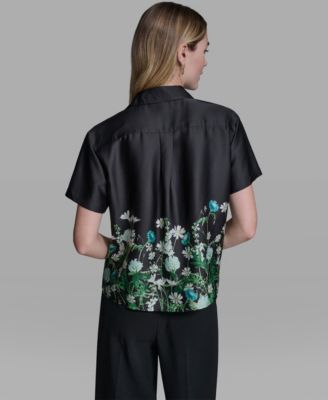 Women's Placed Print Camp Shirt