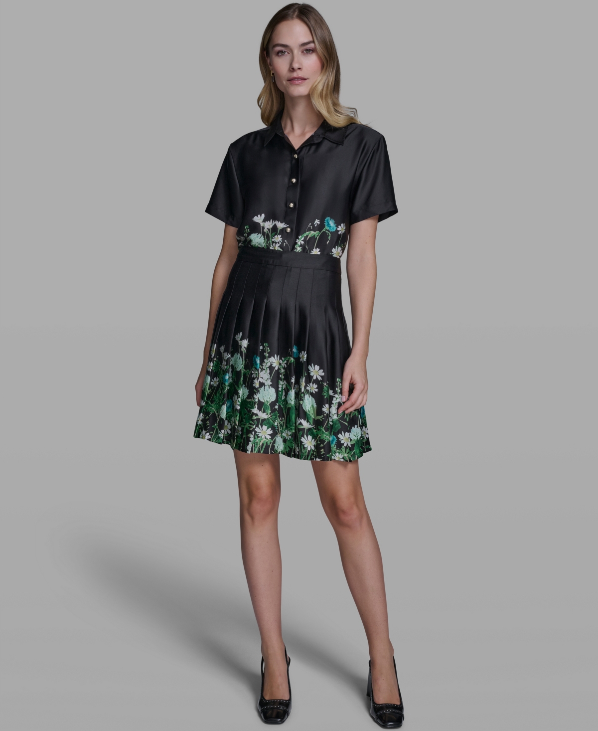 Karl Lagerfeld Paris Women's Placement Print Skirt