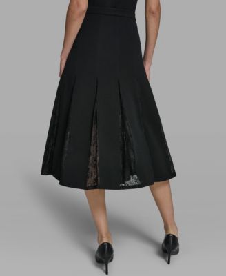 Women's Lace Inset Maxi Skirt
