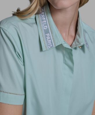 Women's Short-Sleeve Collared Top