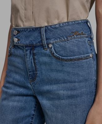 Women's Scallop Cropped Denim Pants