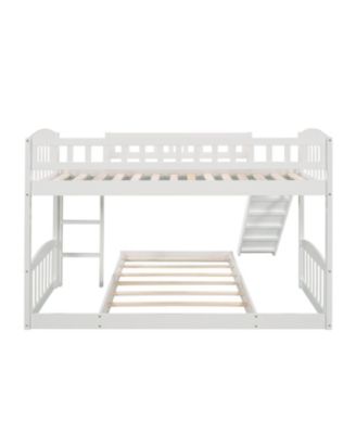 Twin Over Twin Bunk Bed with Slide and Ladder