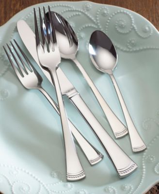 Portola 65 Pc Flatware Set, Service for 12 