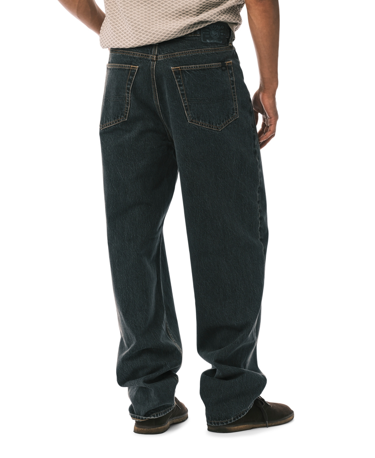 Buffalo David Bitton Men's Baggy-Fit Wide-Leg Jeans