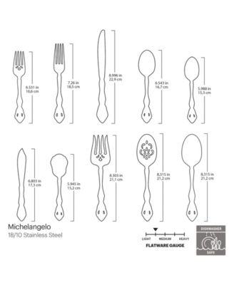 Michelangelo 45 Piece Flatware Set, Service for 8