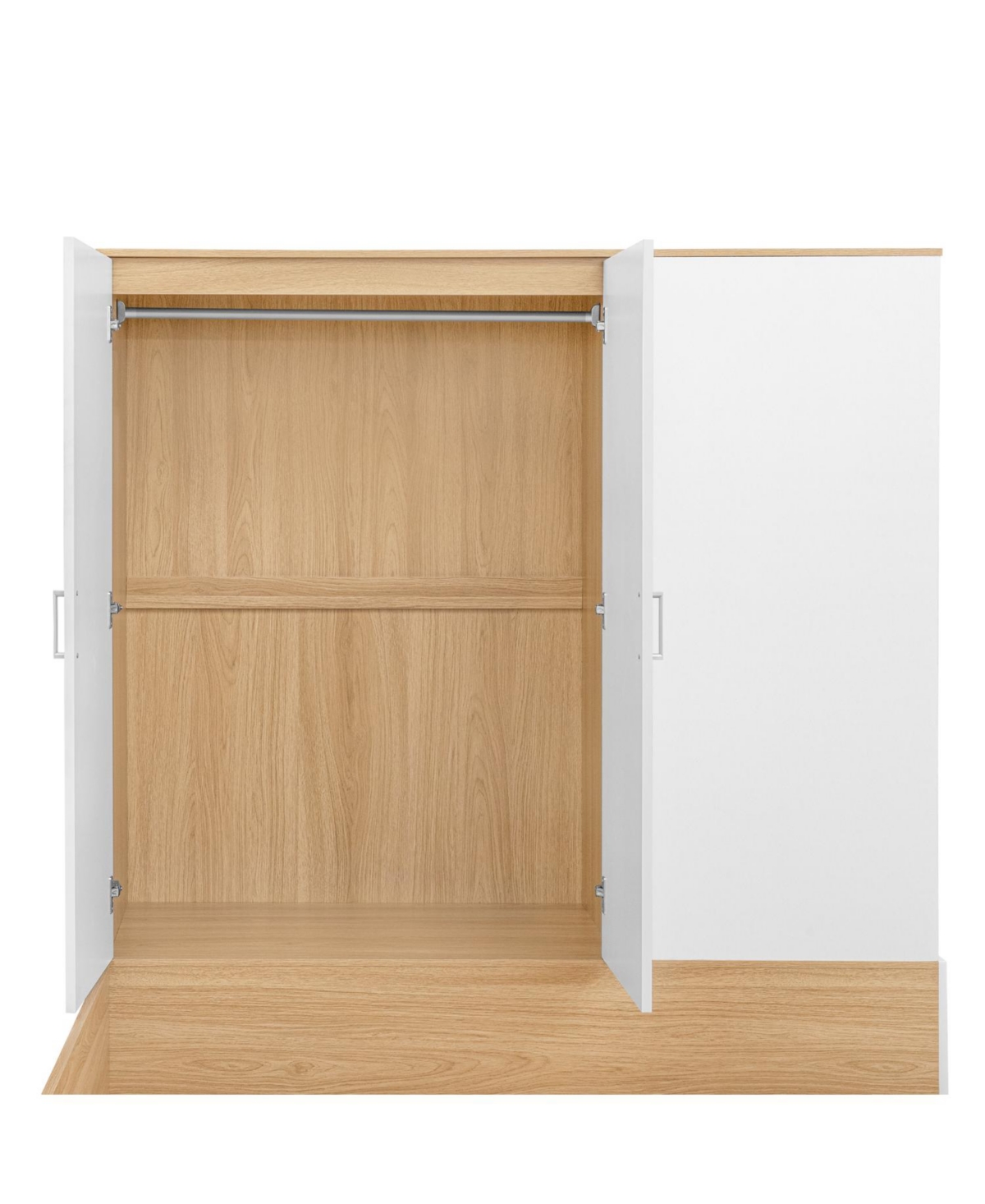 Streamdale Furniture Full Wooden Platform Bed with 6 Drawers, Shelves, desk and Wardrobe