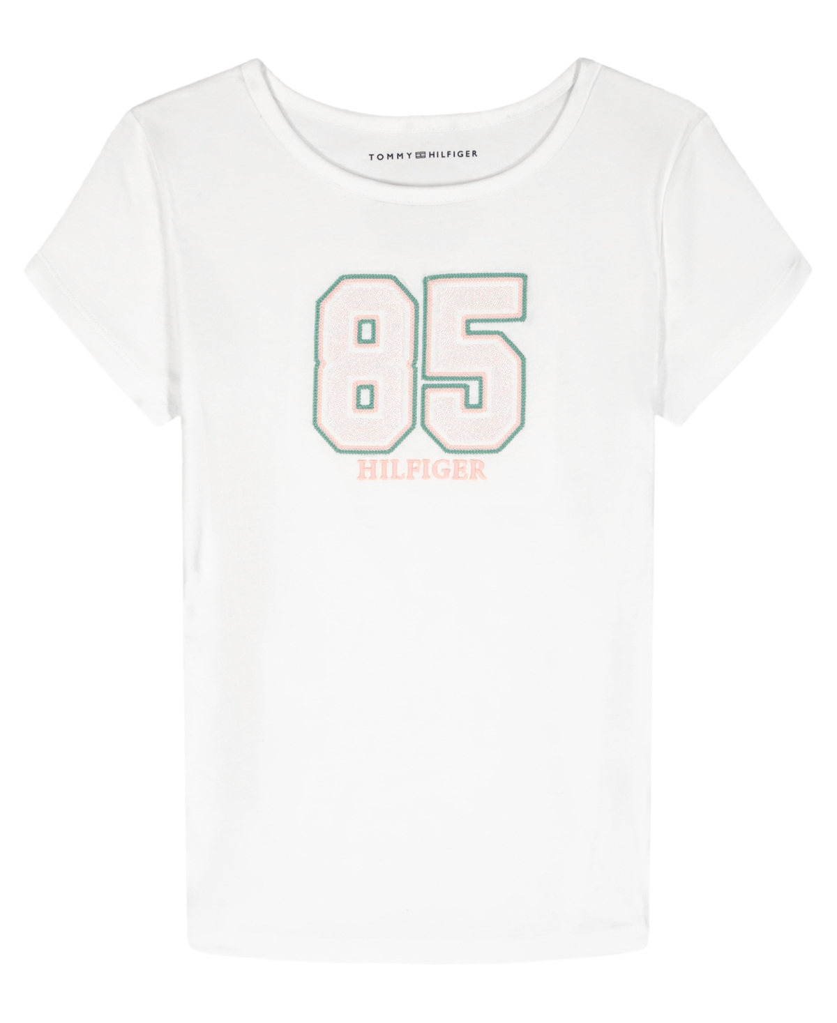 Tommy Hilfiger Girls' 7-16 Graphic Print Crewneck T-Shirt