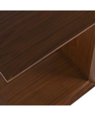 Nobu Modern Beveled Angle Wood Accent End C-Table