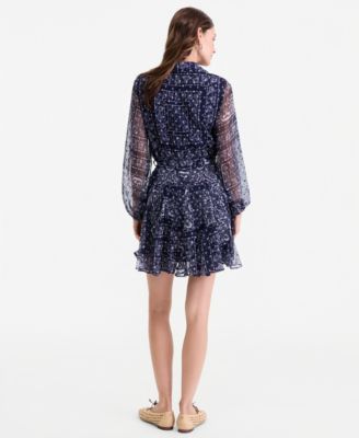 Women's Bandana-Print Tie-belt Shirtdress