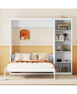 Streamdale Full Size Murphy Bed Wall Bed with Shelves