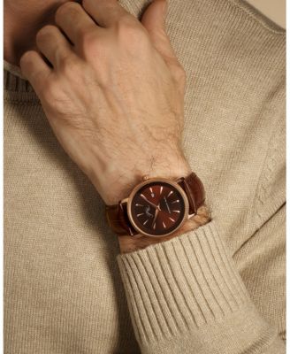 Men's Veritas 2 Genuine Leather Band Watch 1362GVEL