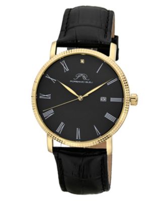 Men's Veritas 1 Genuine Leather Band Watch 1361GVEL