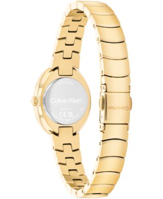 Women's Twisted Bezel Gold Tone Stainless Steel Bracelet Watch, 24mm