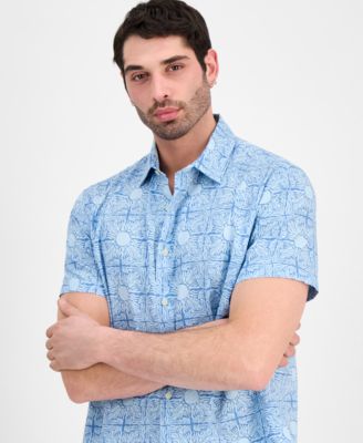 Men's Sunshine Linen Blend Short-Sleeve Shirt