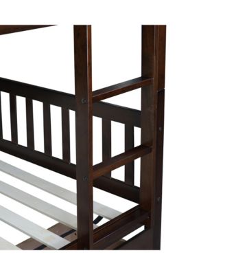 Streamdale Full-Size Bunk Bed with Drawers, Convertible to 2 Full Beds