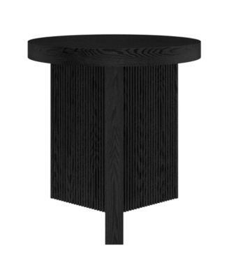 Holm 22" Wide Round Fluted Side Table