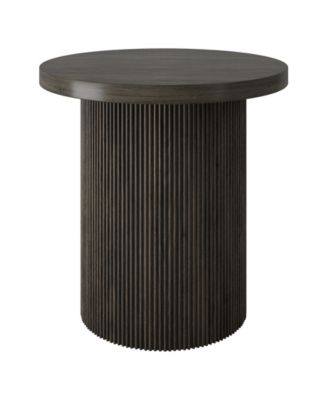 Isa 22" Wide Round Fluted Side Table