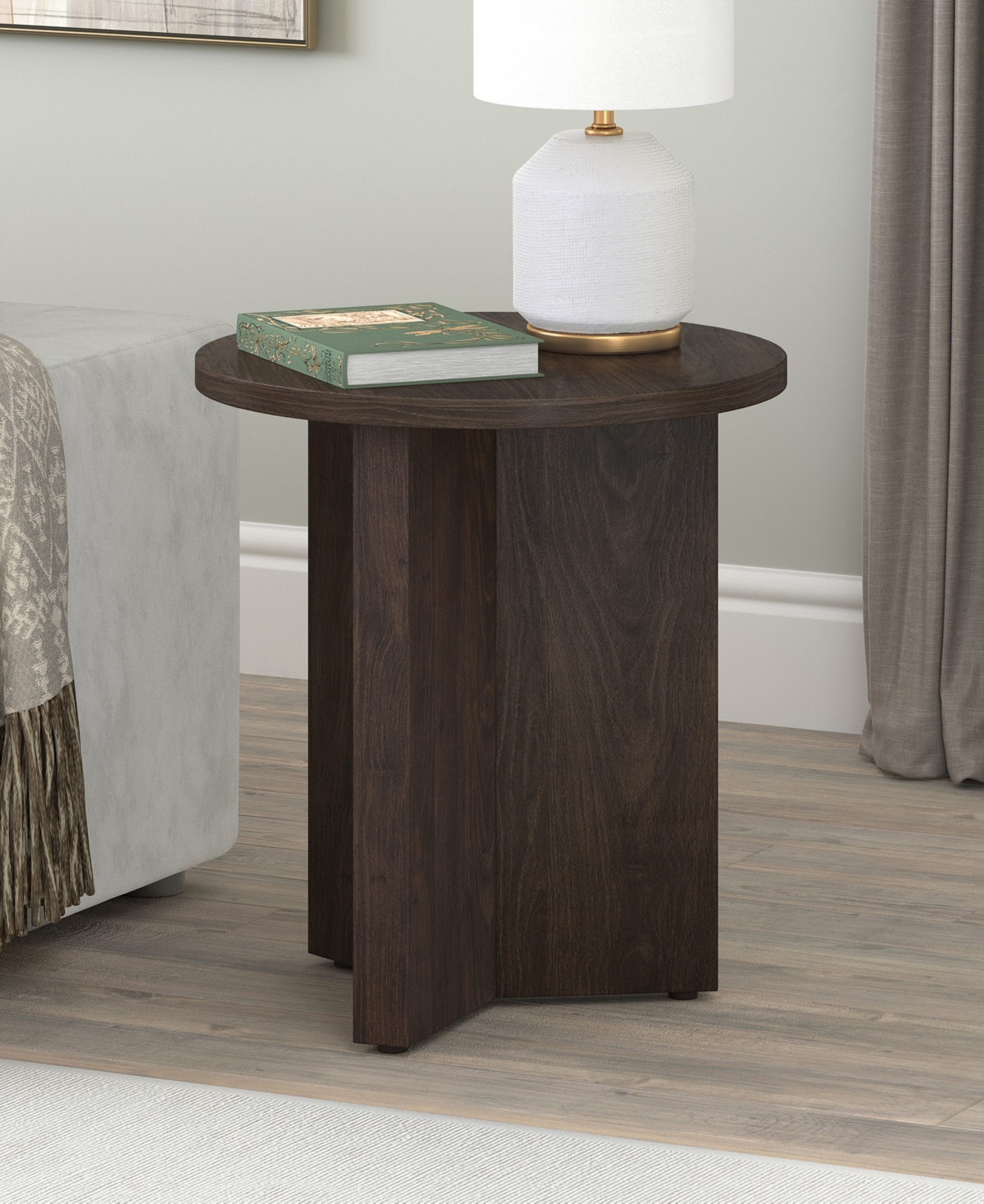 Hudson & Canal Anders 20" Wide Round Side Table