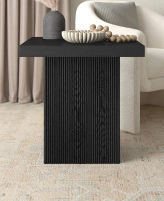 Torren 22" Wide Square Fluted Side Table