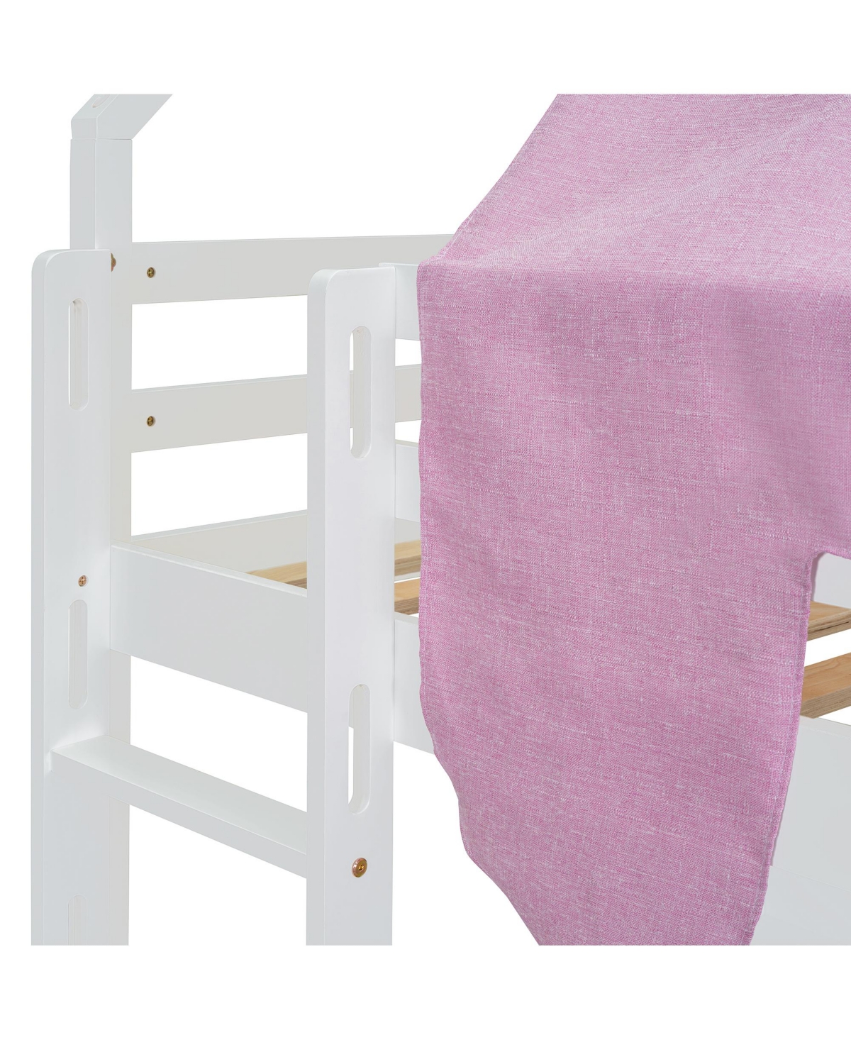 Streamdale Furniture Twin size Wooden Loft Bed House-shaped Frame with a Tent