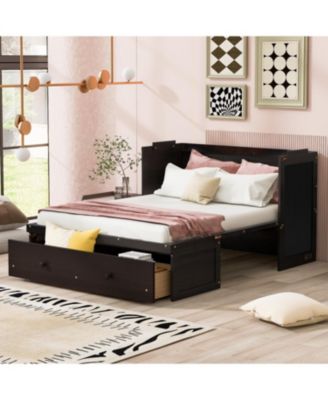  Full Size Murphy Bed with USB Port and a Large Drawer