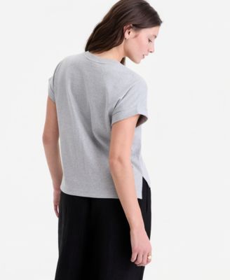 Women's Cuffed Amore Embroidered T-Shirt