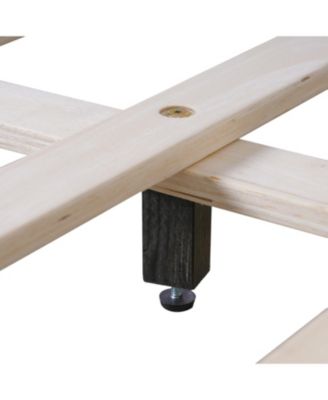 Upholstered Bed Frame with Boucle Fabric and Steel Legs