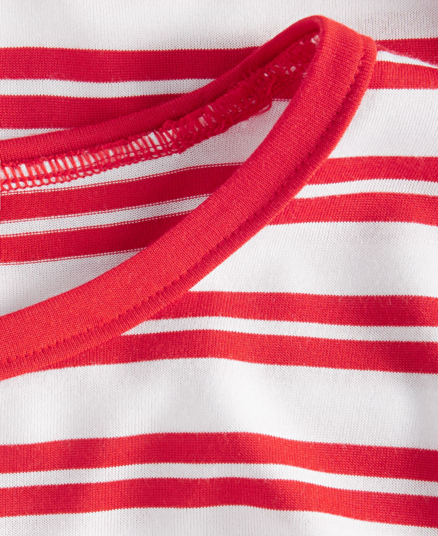 Women's Striped Curved-Hem T-Shirt