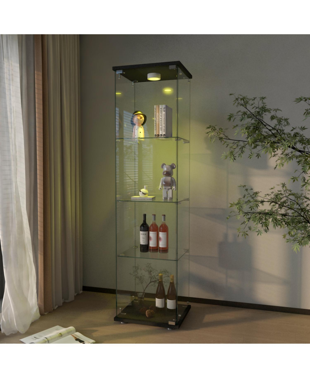 Streamdale Furniture Led Glass Display Cabinet
