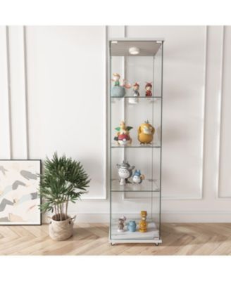 LED Glass Display Cabinet - White