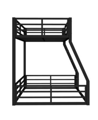 Metal Twin Over Full Bunk Bed Frame - Black