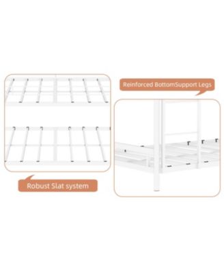 Heavy-Duty Triple Bunk Bed w/ Ladder & Rail bed frames