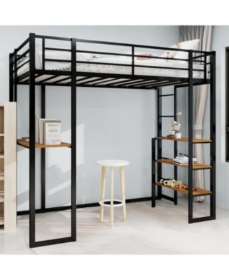 + Multi-Piece Set + Iron + L-Shaped Desk & Stairs + Bed