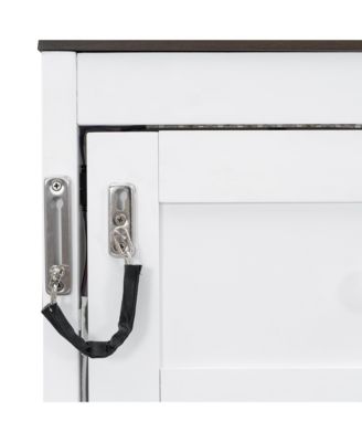 Twin Murphy Bed with LED, Foldable Cabinet, Hidden Wall Bed