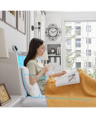 Queen Bed Frame with Outlets, LED, Storage Shelf