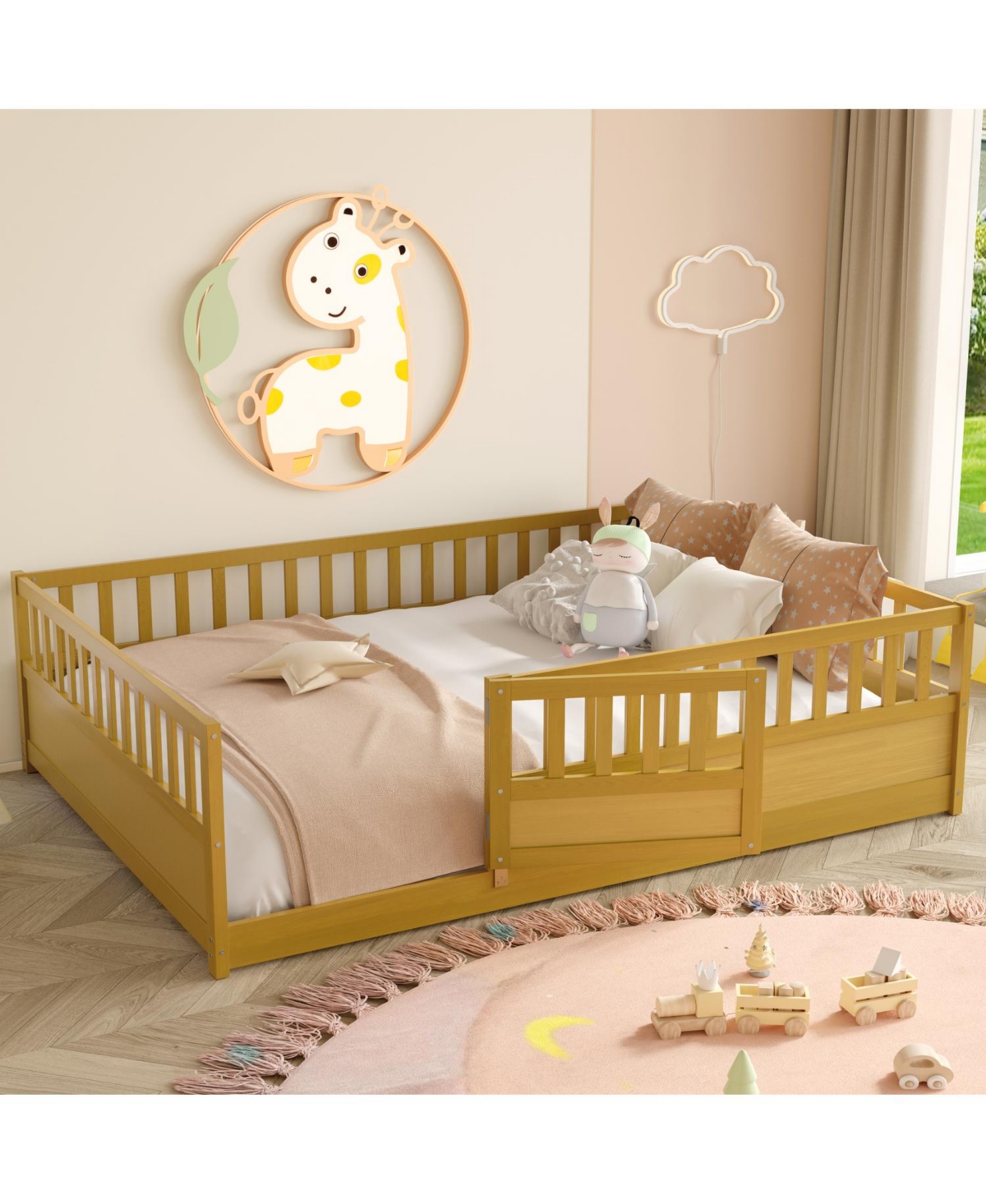 Streamdale Furniture Streamdale Floor Bed with High Security Barrier & Door