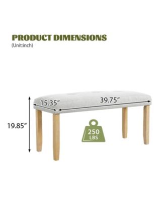 Tufted Upholstered Bench - Bedroom, Dining, Entryway