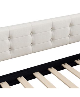 Queen Size Upholstered Daybed with 4 Support Legs