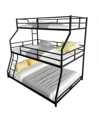 Triple Bed with Ladders & Guardrails - Easy Assembly