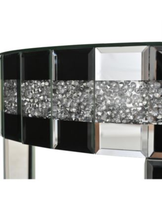  Round Mirror Breakfast Table, Diamond Pedestal, Bistro Style