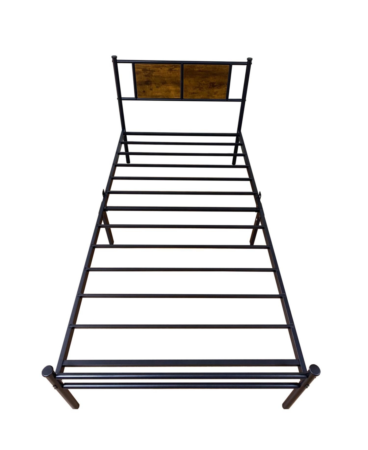 Streamdale Furniture Twin Bed Frame with Wood Headboard, Metal Slats, Easy Assembly