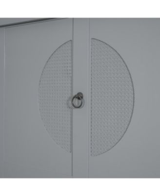 Queen Size Murphy Bed Wall Bed,Gray