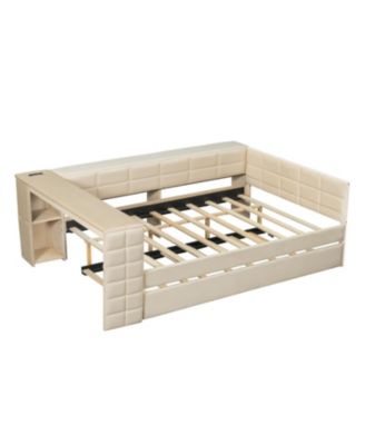 Streamdale Upholstered Platform Bed with Storage, Desk, Trundle