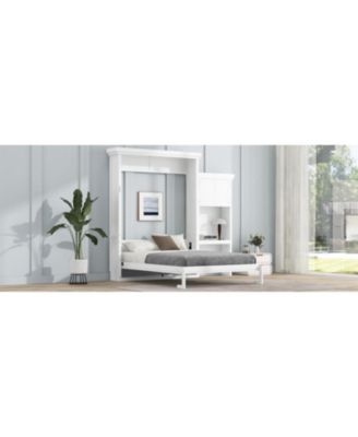 Queen Murphy Bed with Storage & Louvered Detail