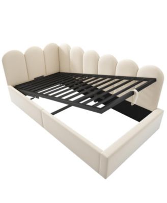 Upholstered Daybed with Storage Ottoman, Twin Size, Velvet