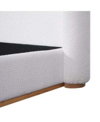 King Size Bed Frame, Boucle Wingback Headboard