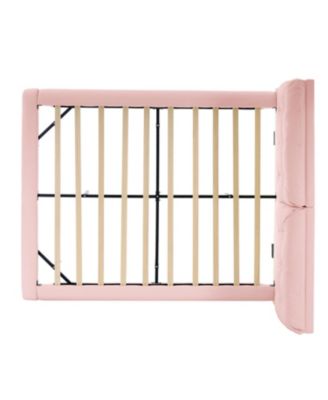 Queen Upholstered LED Platform Bed