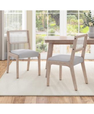 Modern Farmhouse Dining Chairs, Set of 2, Beige