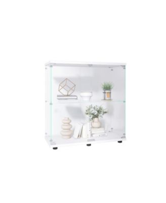 Glass Display Cabinet with Lock & Doors