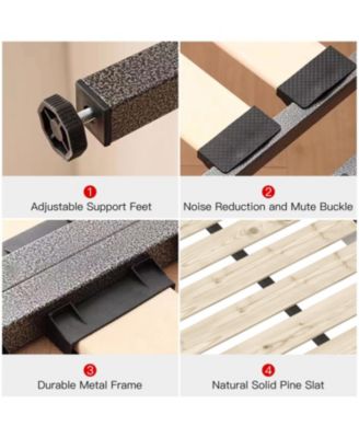 King Upholstered Platform Bed, Velvet Headboard, Cream